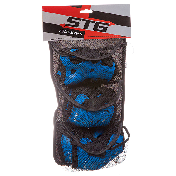 Комплект защиты для колен и локтей STG синий 1